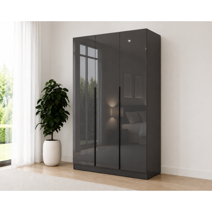 Dulap Prestige 3Usi Acril Antracit