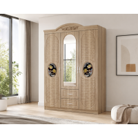 Dulap ZQE 026 MDF - 3U+2S, 150x50x200cm