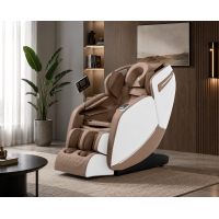 Scaun Masaj MP-A062, Alb+Cappuccino