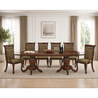 Set masa AC3269T + 8 Scaune, Antique Cherry