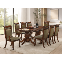 Set masa AC3269T + 8 Scaune, Antique Cherry