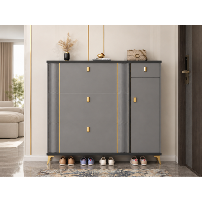 Pantofar 113-602 MDF Grey, 100x24x118cm