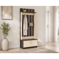 Cuier Yana, 80x37x200cm, Wenge+Mesteacan