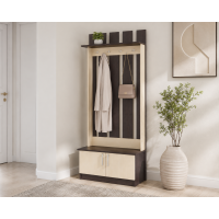 Cuier Yana, 80x37x200cm, Wenge+Mesteacan