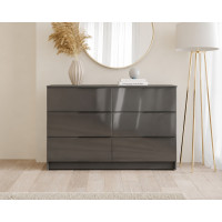 Comoda Prestige 6S, 120x40x77cm, Acril Antracit
