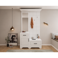 Cuier ZQD 109, 113x43x205cm, Alb