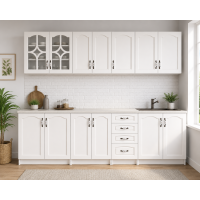 Bucatarie Olea 2.6m MDF Ro, Alb
