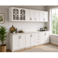 Bucatarie Olea 2.6m MDF Ro, Alb