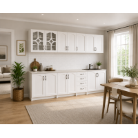 Bucatarie Olea 2.6m MDF Ro, Alb