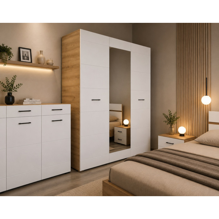 SET DORMITOR NENSI STEJAR+ALB
