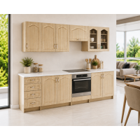 Bucatarie OLEA RO, MDF 2.6M, Mesteacan