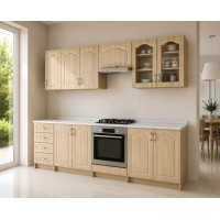 Bucatarie OLEA RO, MDF 2.6M, Mesteacan