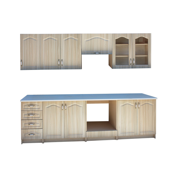 Bucatarie OLEA RO, MDF 2.6M, Mesteacan