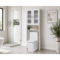 Dulap baie 2u, 60x25x180cm, Alb