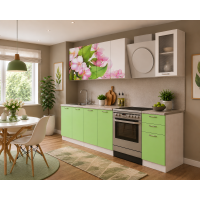 Bucatarie Famp Mar, 200x60x214cm, Verde