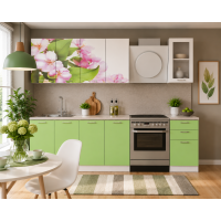 Bucatarie Famp Mar, 200x60x214cm, Verde