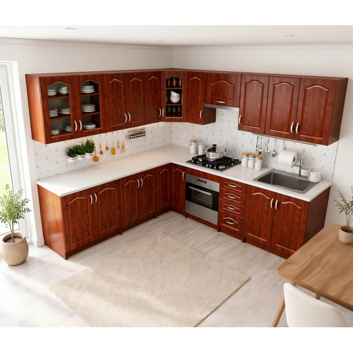 Bucatarie Olea pe Colt MDF, Calvados