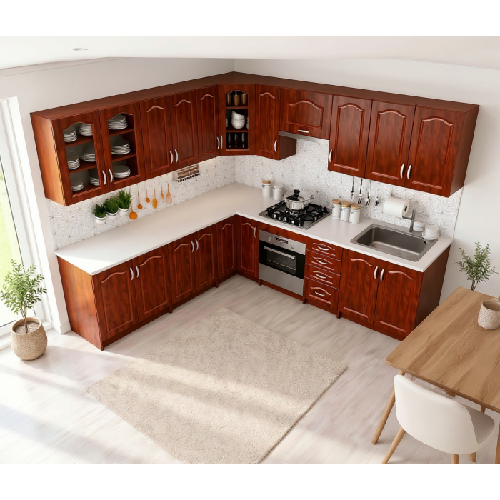 Bucatarie Olea pe Colt MDF, Calvados