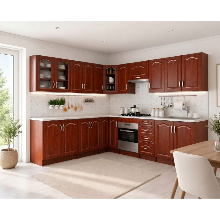 Bucatarie Olea pe Colt MDF, Calvados